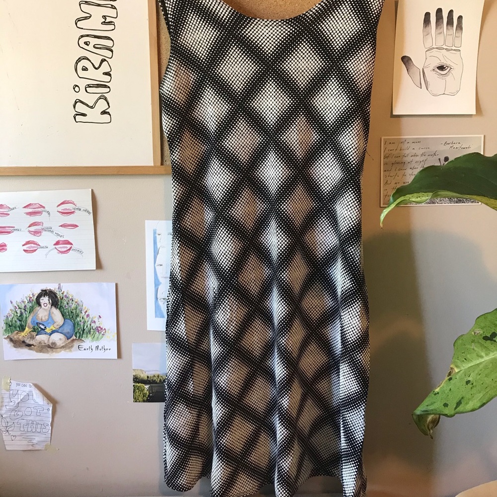 Retro Textured Stretchy Dress